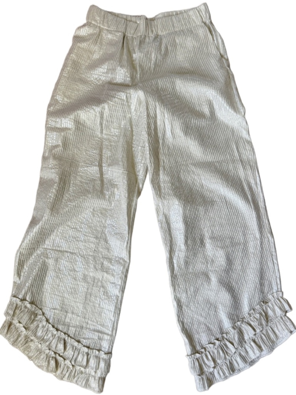 Josephine Mojito Pants, Metallic Silver Stripes